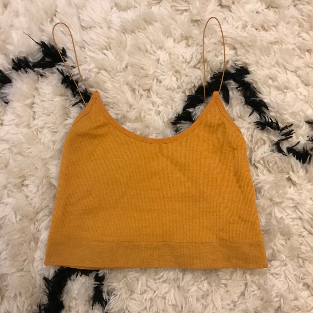 Urban Outfitters Mustard Intimate Crop Tank Top
